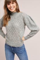 Knitted & Knotted Puffed Turtleneck Pullover