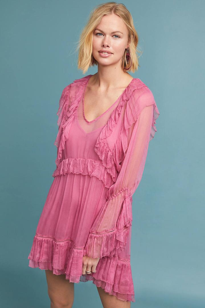 Love Sam Juliet Ruffled Mini Dress