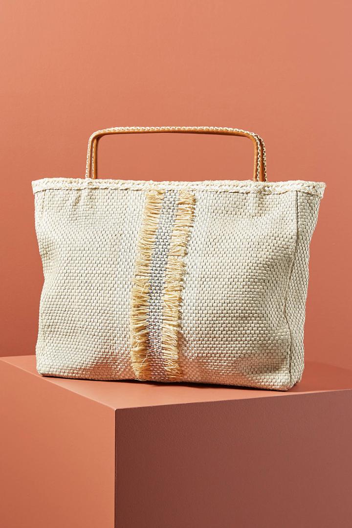 En Shalla Woven Top-handled Tote Bag