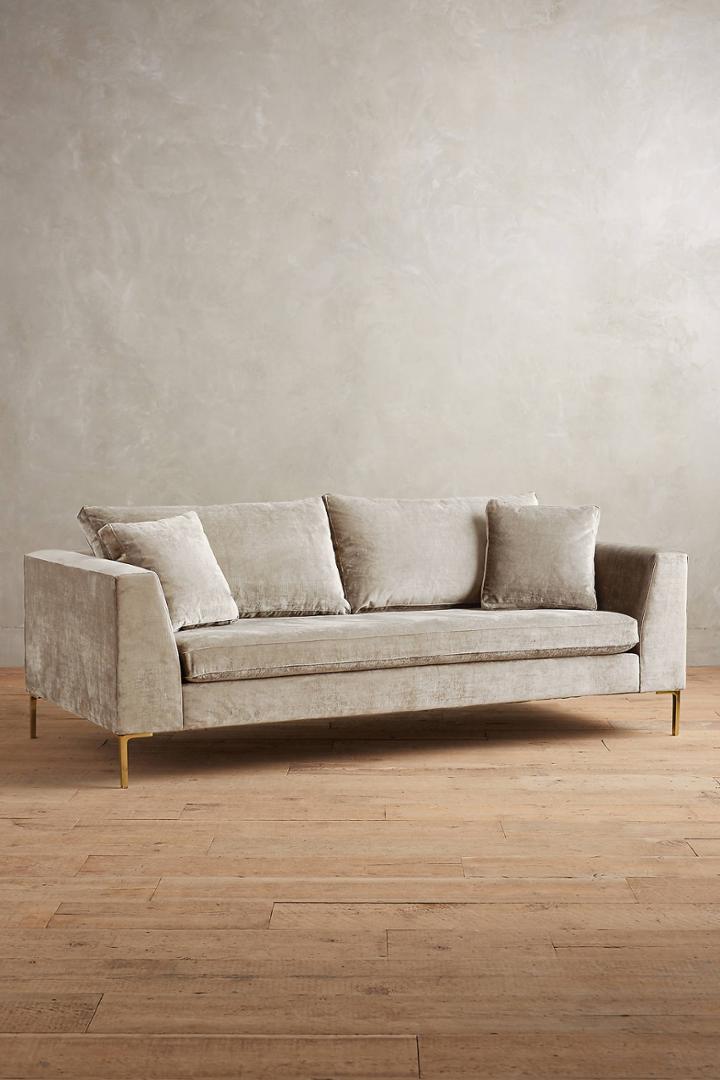Anthropologie Slub Velvet Edlyn Chair