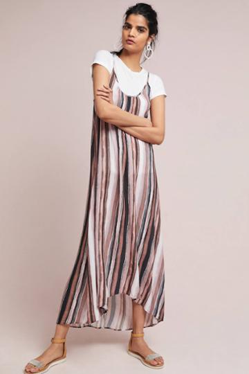 Tina + Jo Vertically Striped Slip Dress