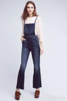Mother Swooner Weekender Flared Overalls