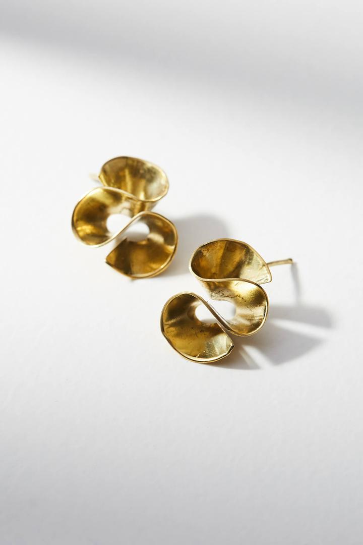 Lena Bernard Petite Ruffle Wave Earrings