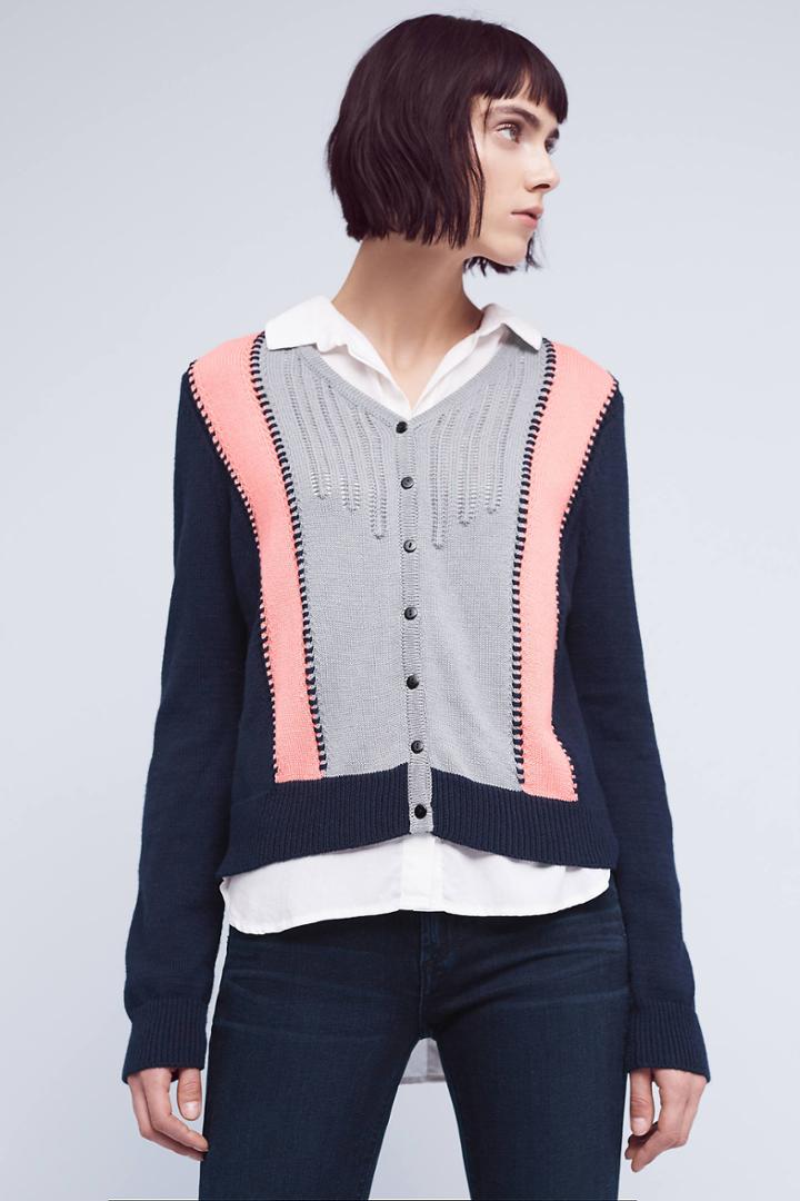 Lili's Closet Cropped Colorblock Cardigan