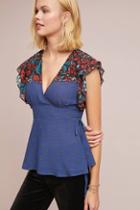 Meadow Rue Bastide Floral Wrap Top