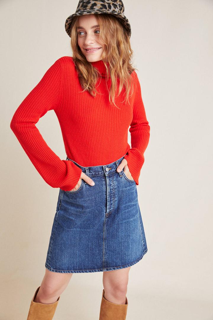 Demylee Betty Ribbed Cashmere Turtleneck