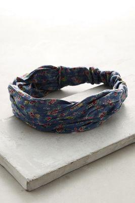 Anthropologie Blue Garden Turban Band