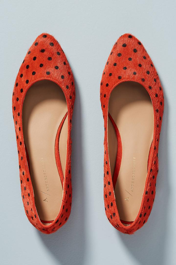 Anthropologie Dotted Calf Hair Heels