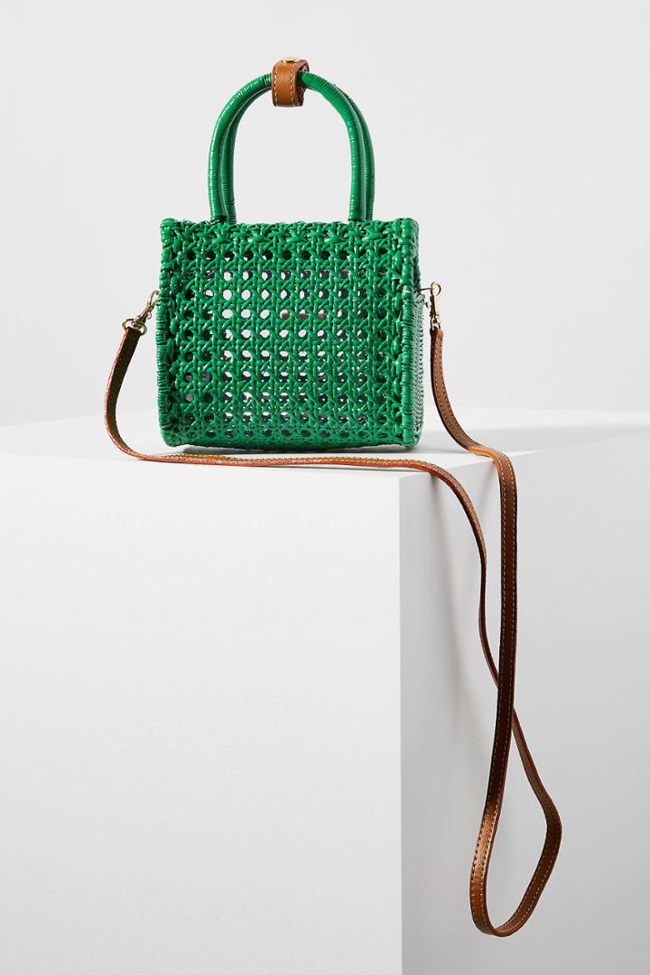 Serpui Marie Sue Wicker Clutch