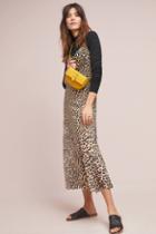 Kachel Lydia Leopard Silk Slip Dress