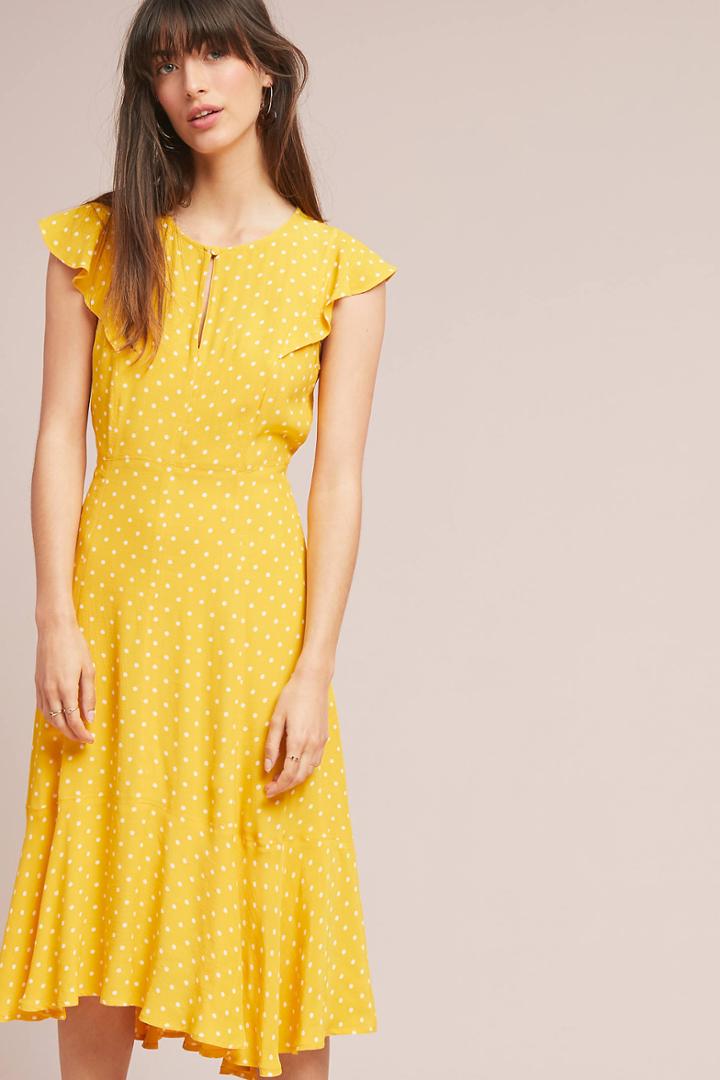 Maeve Caroline Flutter-sleeve Dress
