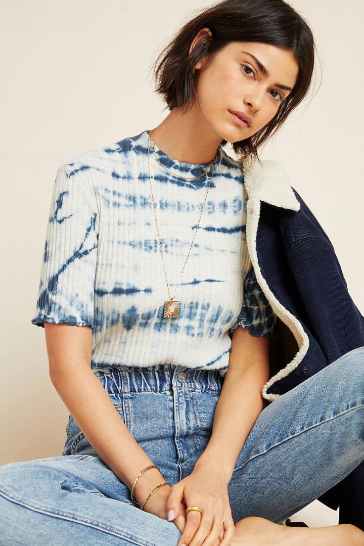 Eri + Ali Reed Mock Neck Top