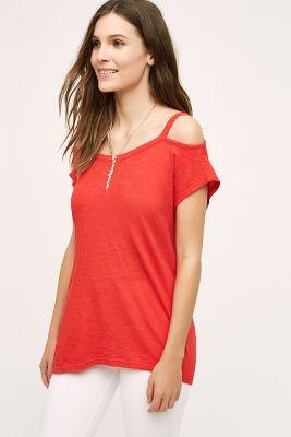 Left Of Center Open-shoulder Tee