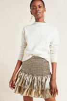 Dolan Left Coast Sibyl Smocked Metallic Mini Skirt