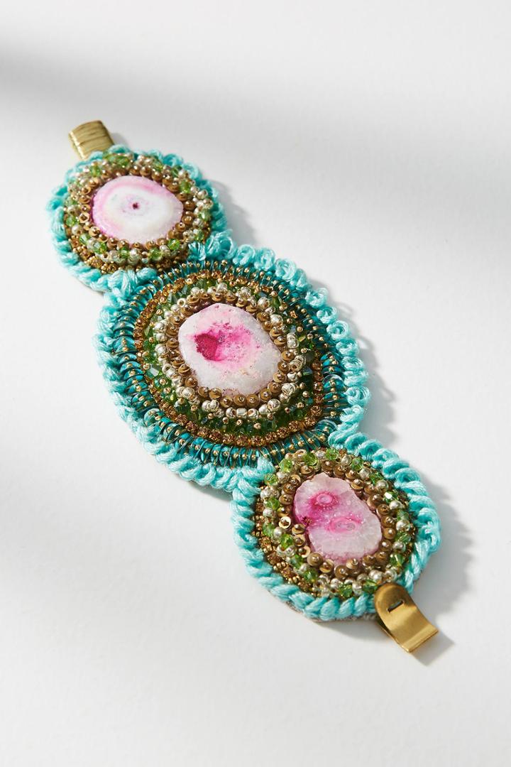 Anthropologie Sea Stone Cuff Bracelet