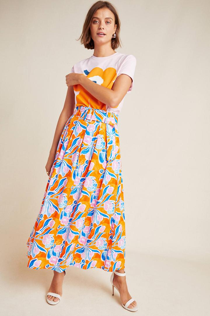 Rachel Antonoff Caracol Pleated Midi Skirt