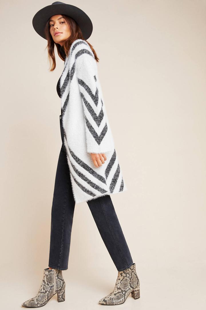 Anthropologie Valia Eyelash Cardigan