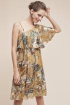 Hemant & Nandita Blooming Ruffled-sleeve Midi Dress