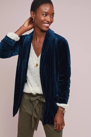Greylin Piped Velvet Jacket