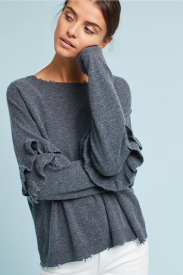 Current/elliott Current/elliot Cashmere Ruffle Sweater