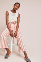 Moon River Parlour Striped Wide Legs