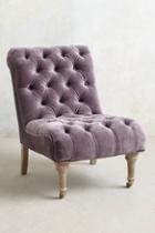 Anthropologie Slub Velvet Orianna Slipper Chair
