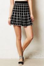 Sunday In Brooklyn Grid Skater Skirt