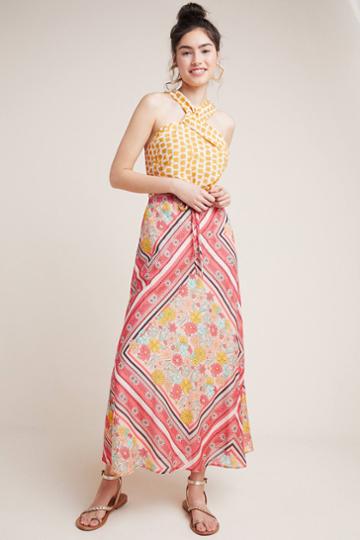 Laia Victoria Scarf-printed Midi Skirt