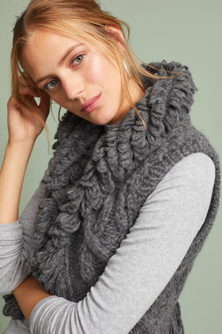 Handknit & Heartfelt By Anthropologie Hand-knit Fringed Vest