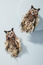 Mignonne Gavigan Brown Owl Earrings