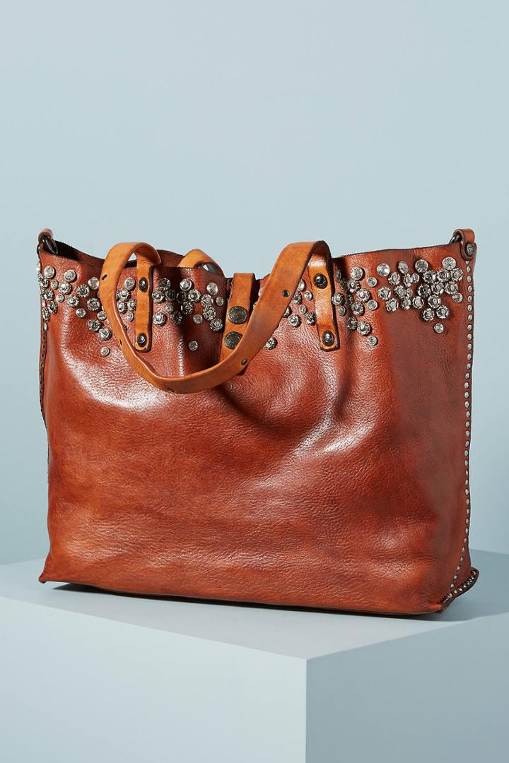 Campomaggi Stud-trimmed Leather Tote Bag