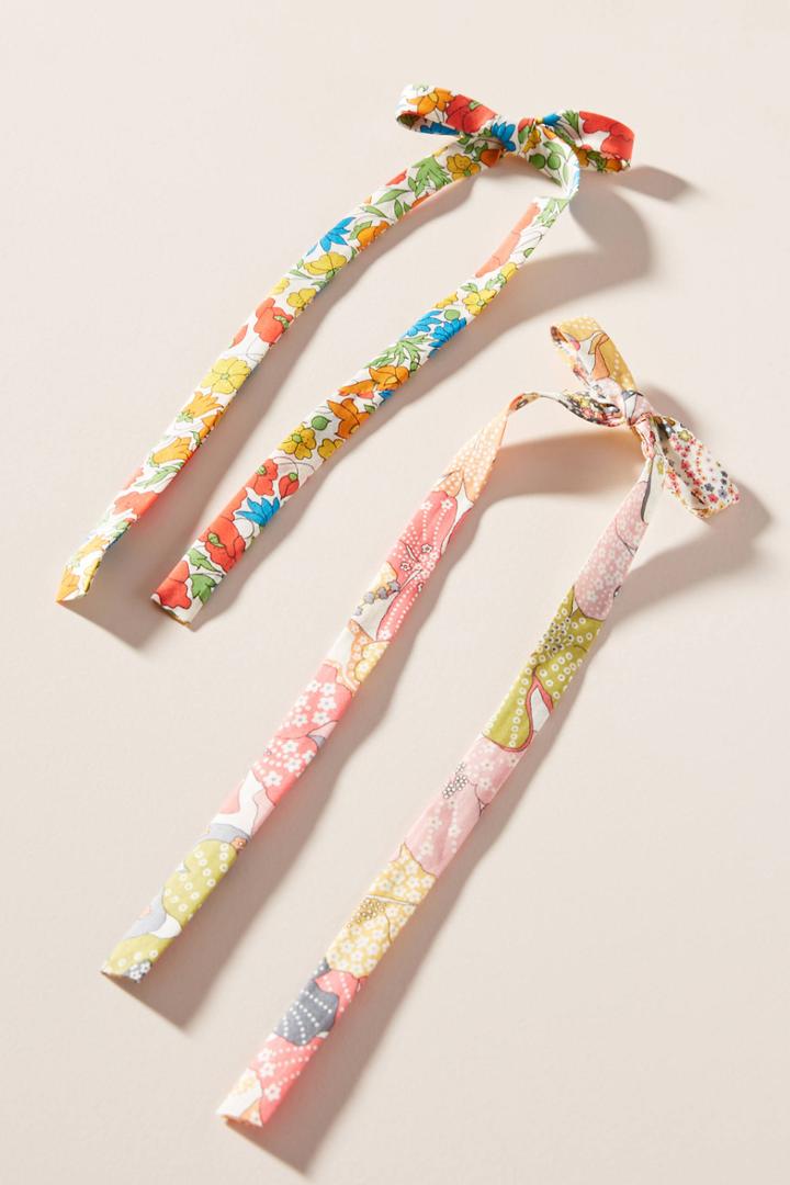 Anthropologie Daisy Bow Barrette Set