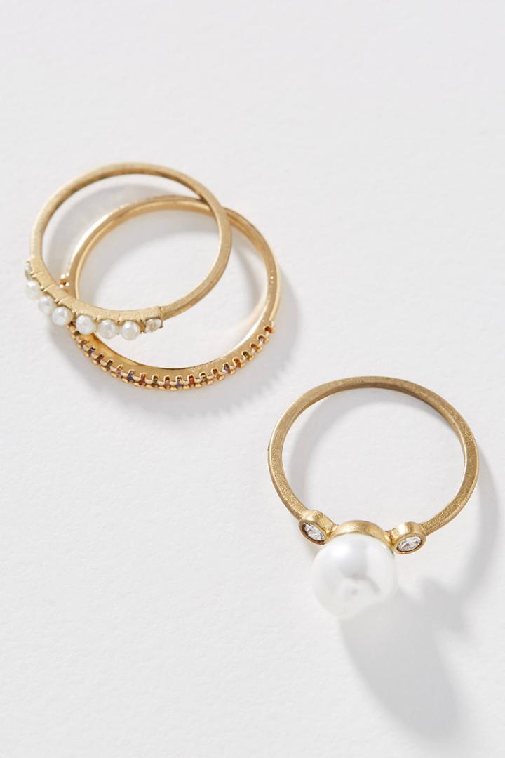 Serefina Hillary Pearl Ring Set