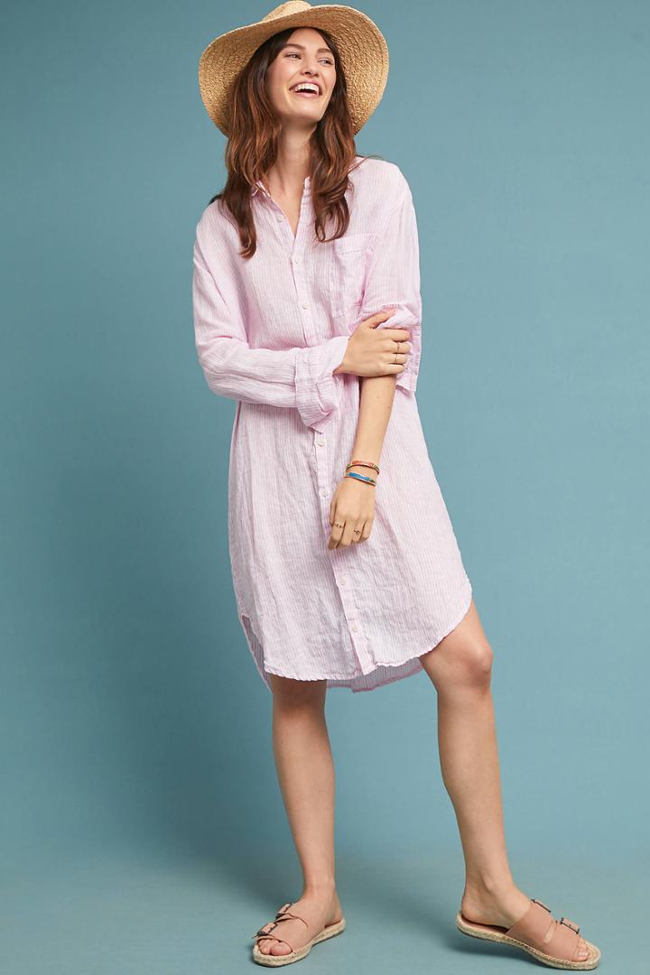 Cp Shades Oversized Linen Shirtdress