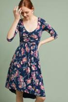 Maeve Ruched V-neck Dress