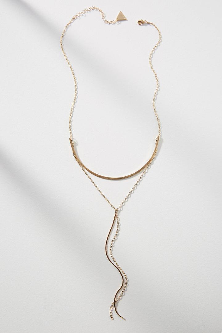 Anthropologie Arching Drop Pendant Necklace