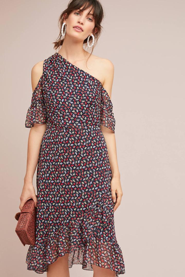 Shoshanna Skylar Open-shoulder Dress