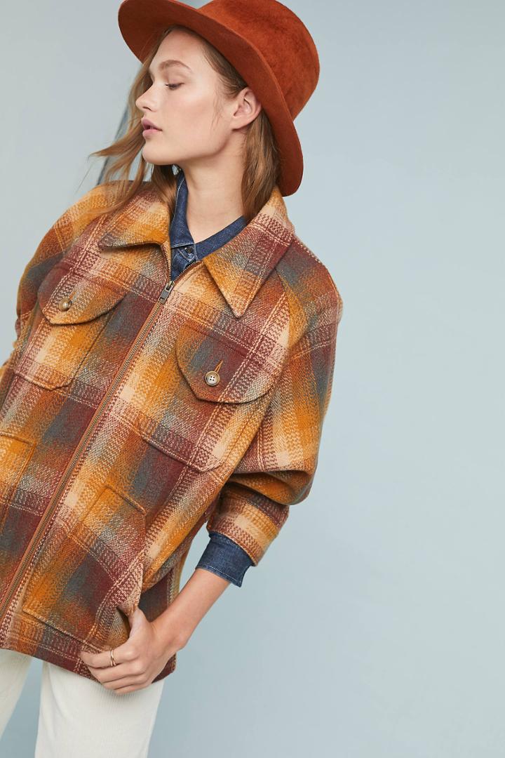 Frye Jordyn Plaid Coat