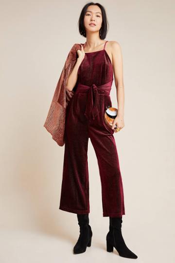 Greylin Rouge Velvet Jumpsuit