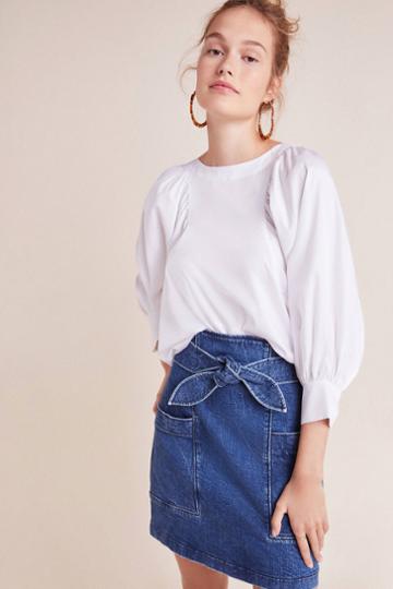 Harshman Forte Balloon-sleeved Poplin Blouse
