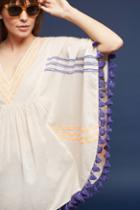 Corey Lynn Calter Colorblock Tasseled Poncho