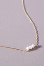 Anthropologie Ada Tiny Pearl Trio Necklace