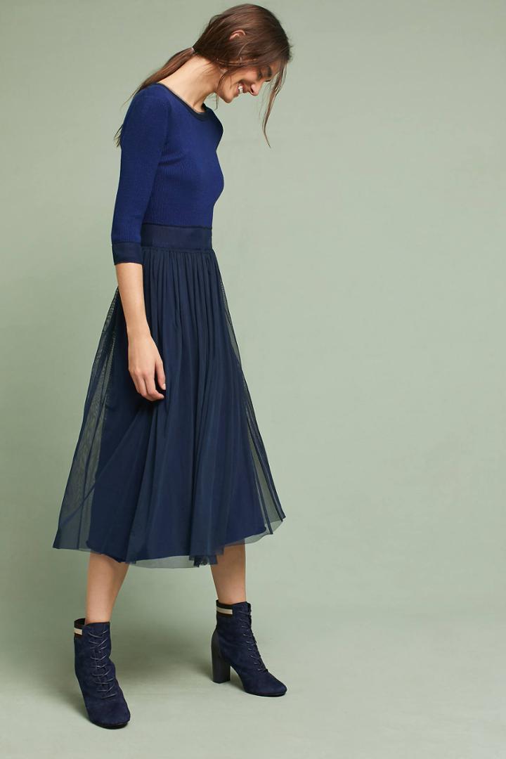 Intropia Cerulean Tulle Dress