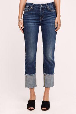 7 For All Mankind Cuffed Boyfriend Jeans