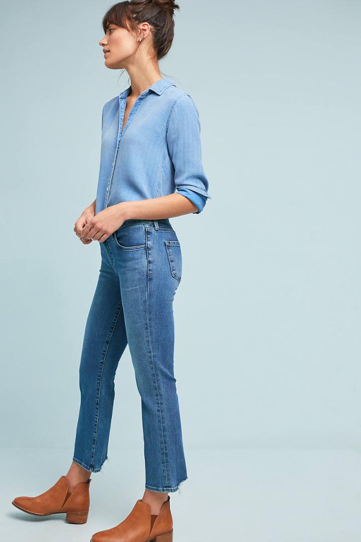 J Brand Selena Mid-rise Cropped Bootcut Jeans