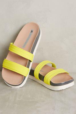 Adidas By Stella Mccartney Stina Slides Yellow Zest
