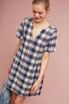 Dra Textured Gingham Swing Dress