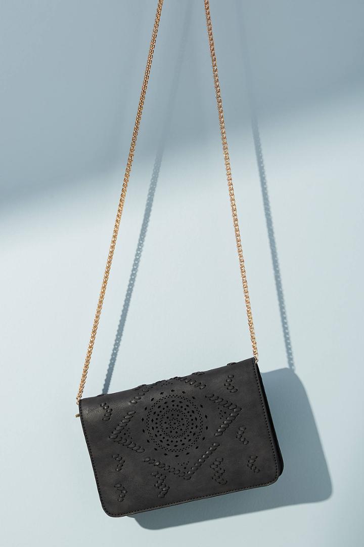 Anthropologie Evangeline Perforated Crossbody Bag