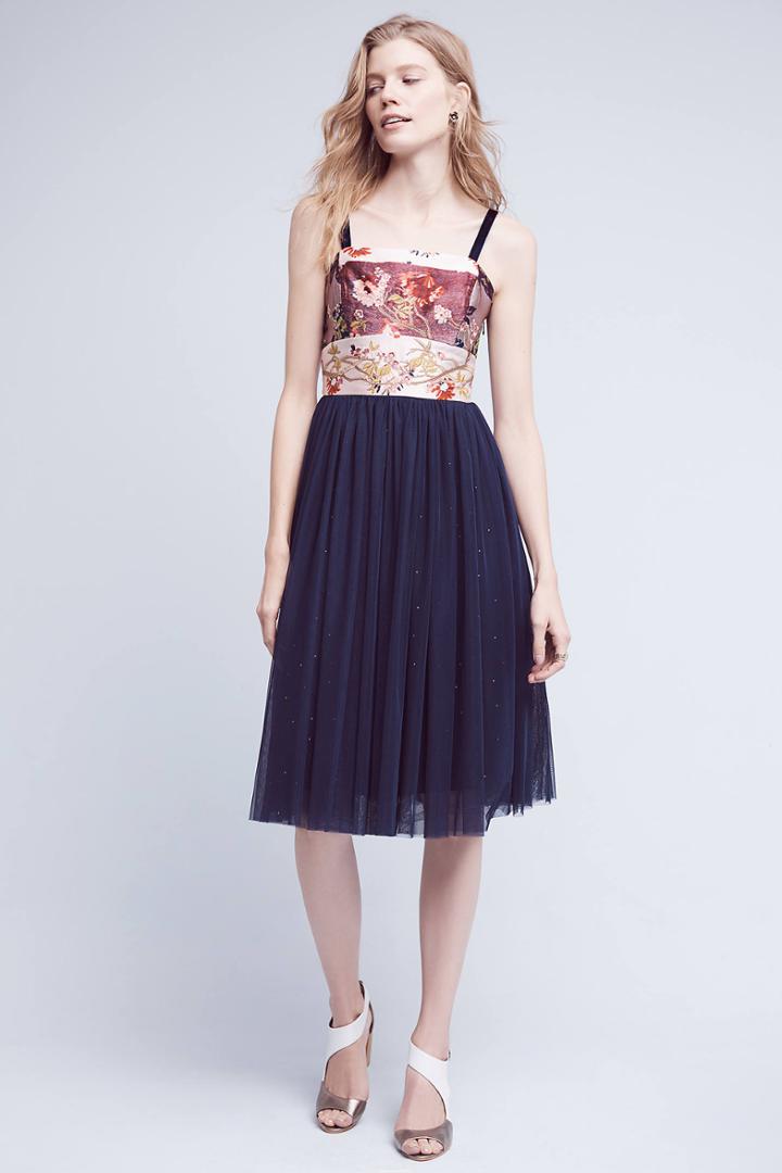 Moulinette Soeurs Tulle-skirted Crane Dress
