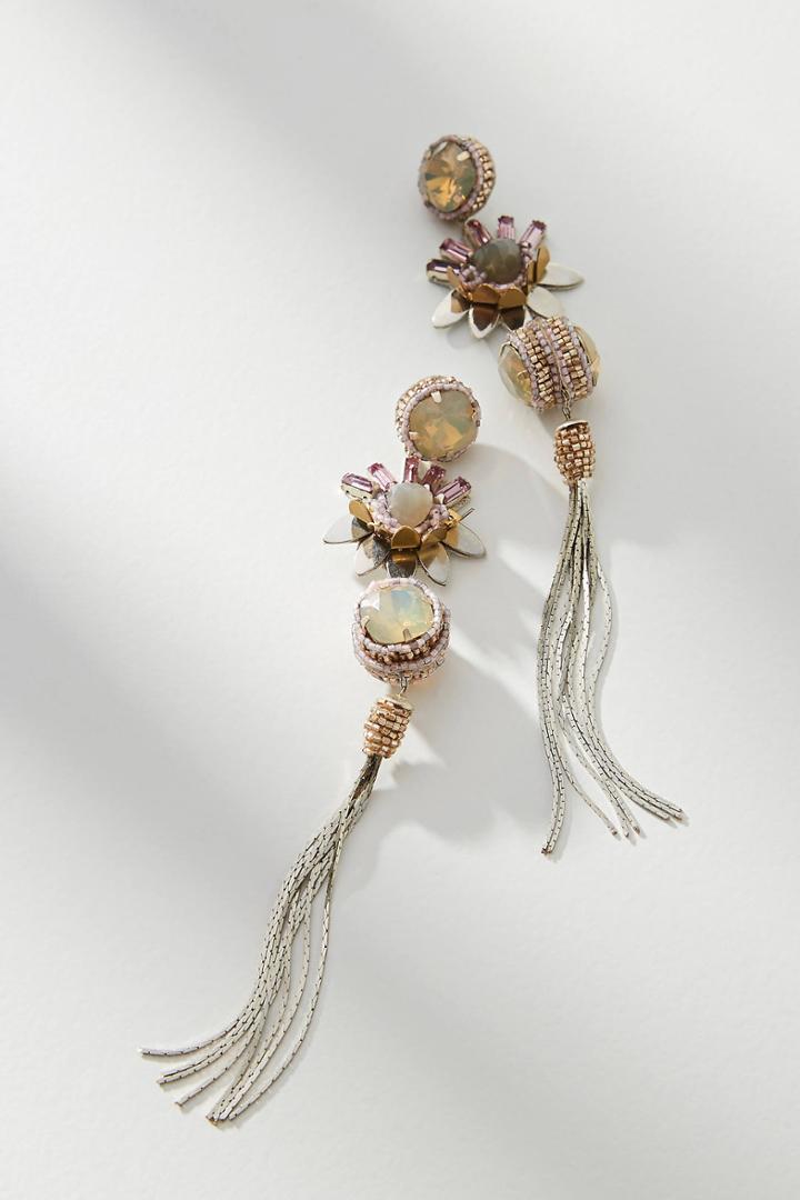 Deepa Embellished Linear Drop Earrings